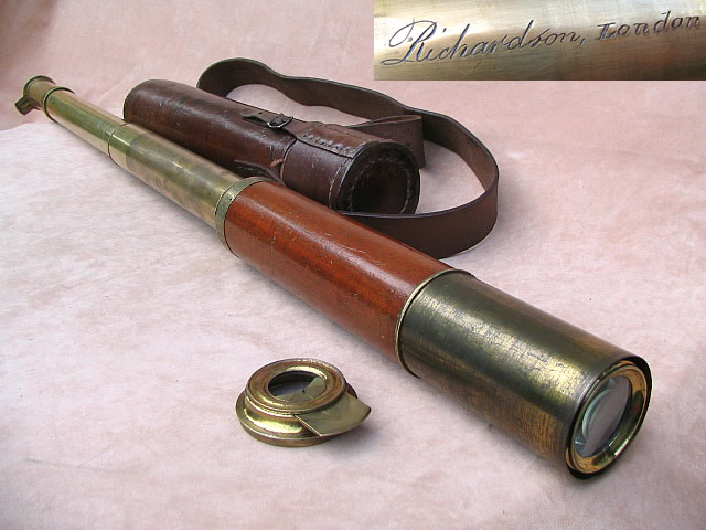 Early 19th century Improved Day or Night Telescope signed Richardson London